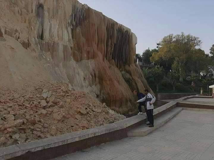 La terre a tremblé à  Guelma : La  célèbre cascade de Hammam-Debagh endommagée