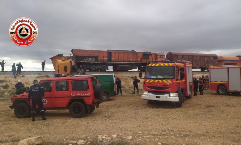 OUM EL BOUAGHI : Un camion percuté par un train