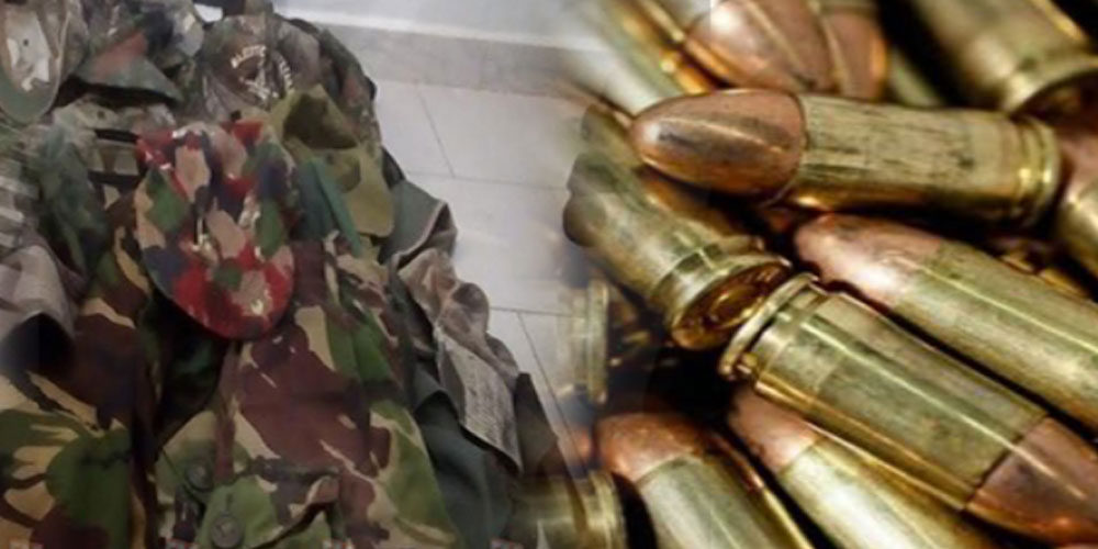 Tébessa :  Saisie de munitions et de tenues militaires