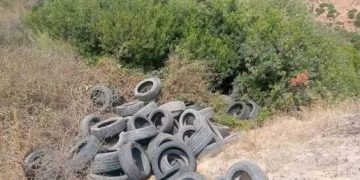 Forêt de Bouarif (Batna) : Des pneus usagés abandonnés  